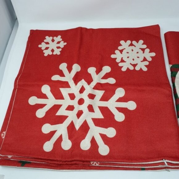 Decorative Holiday Thro Pillow Covers | Set of 4 | 18"x18" | Cotton Linen Blend - Picture 5 of 9